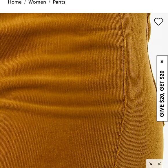 JCrew factory 9 inch mid rise corduroy pant 25 - Picture 5 of 6